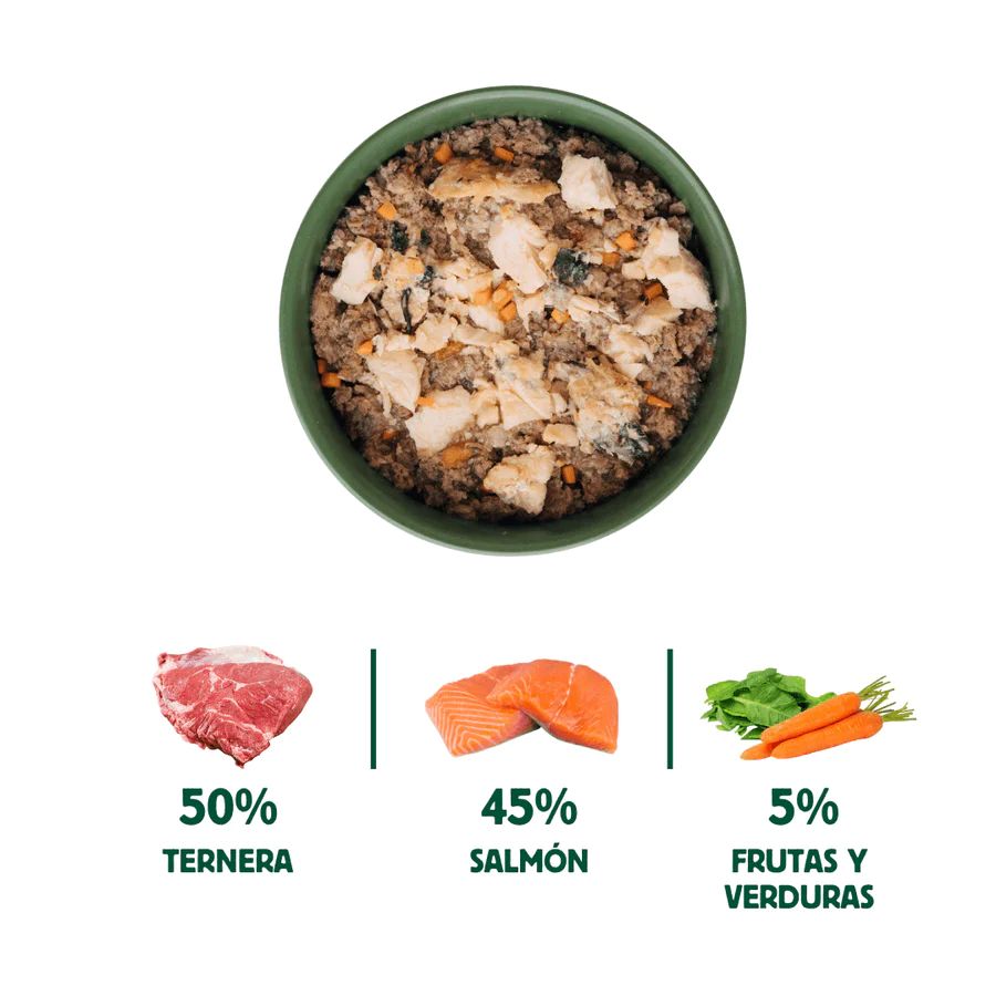 Wild Balance Lata de Salmón y Ternera para gatos Filosofía BARF - Imagen 2