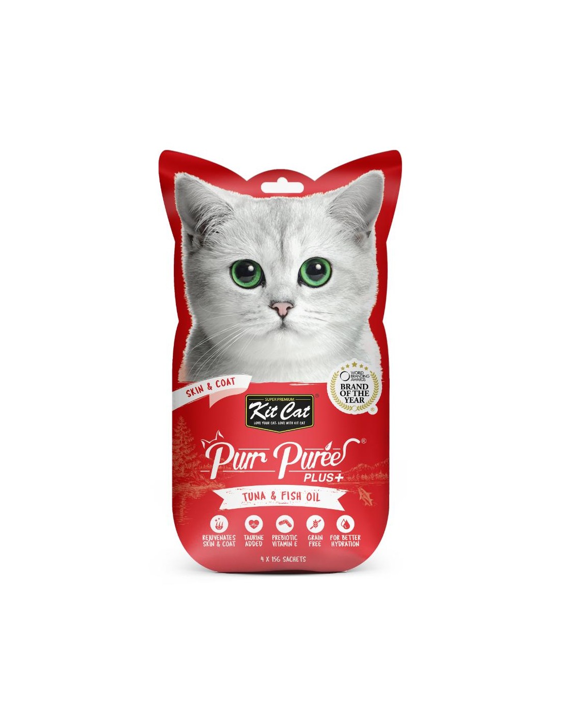 Kit Cat PurrPuree PLUS - Atun Skin & Coat