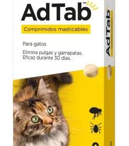 AdTab Comprimidos Masticables Antiparasitarios Gatos de 2 / 8 kg