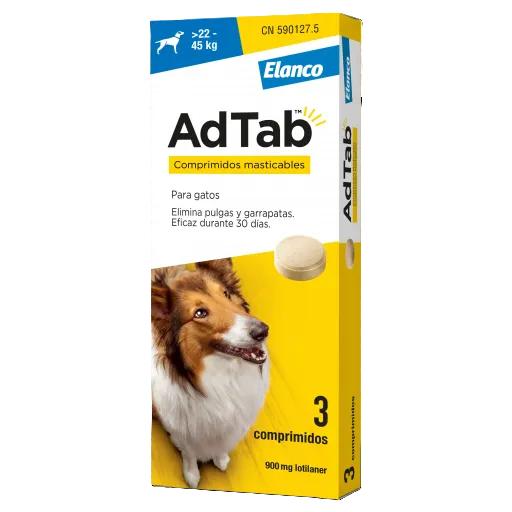 AdTab Comprimidos Masticables Antiparasitarios Perros de 22 / 45 kg