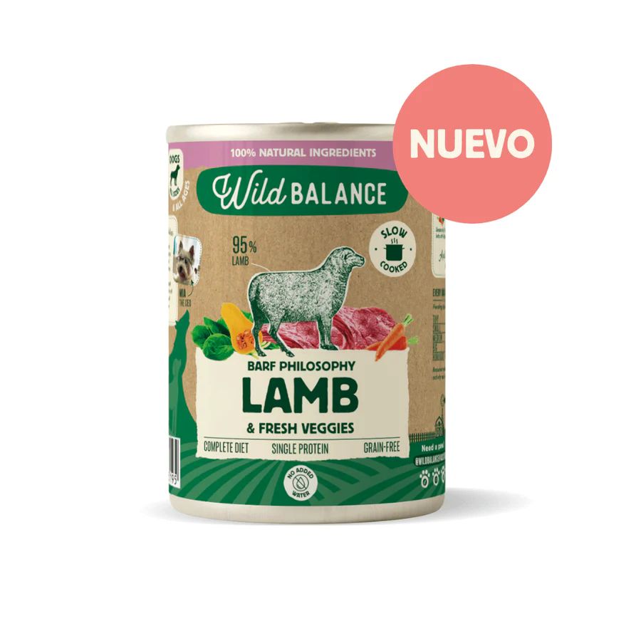 Wild Balance Lata de Cordero para perros Filosofía BARF