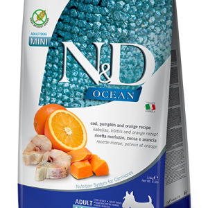 Farmina N&D Ocean Alimento para perros Bacalao, Calabaza y Naranja Adulto Mini