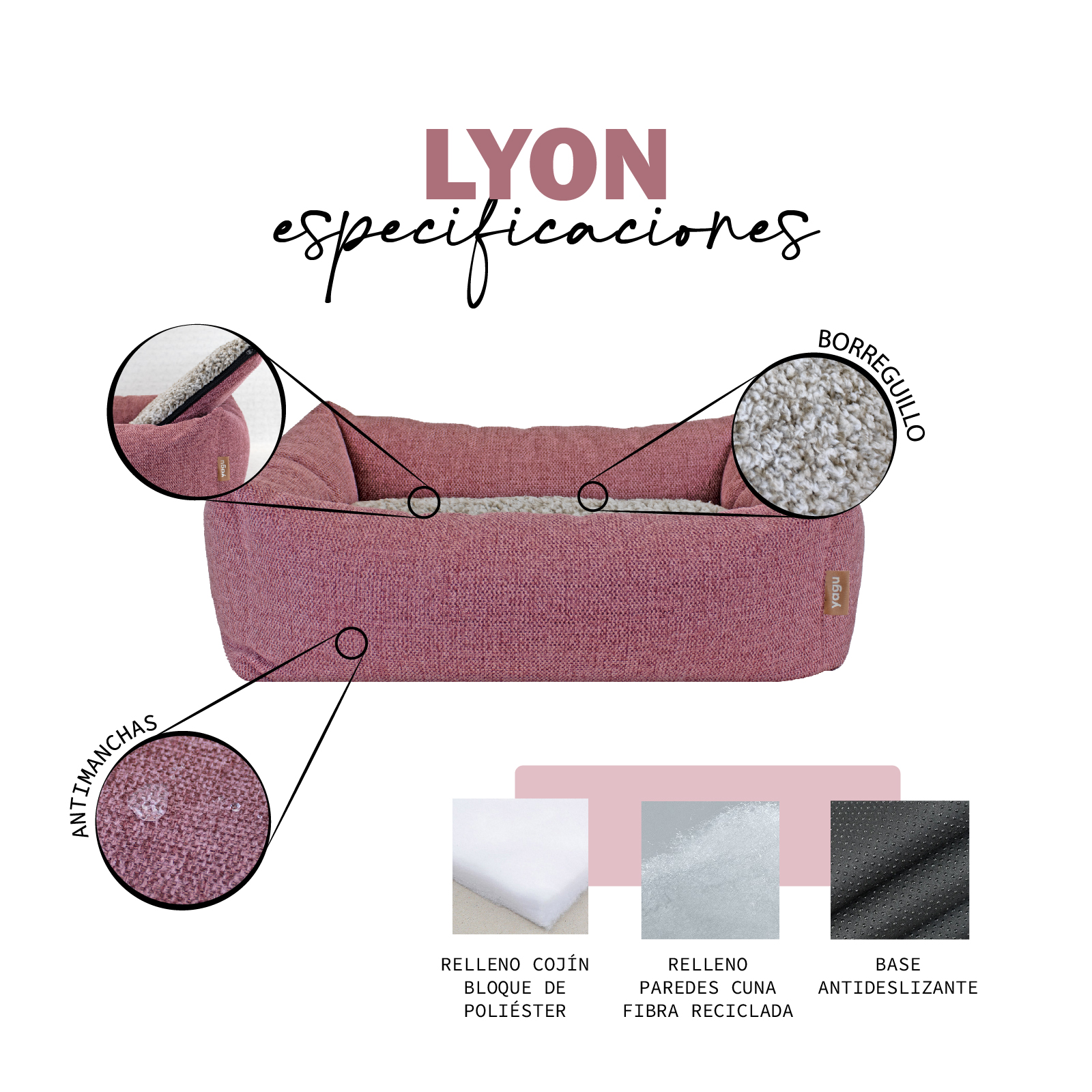 Yagu Cuna Cosmo Lyon Rosa - Imagen 2
