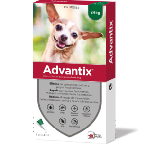 Advantix Pipetas Spot On Perro hasta 4 kg