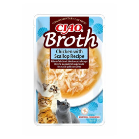 Churu Ciao Broth Caldo con Pollo y Vieiras para Gatos