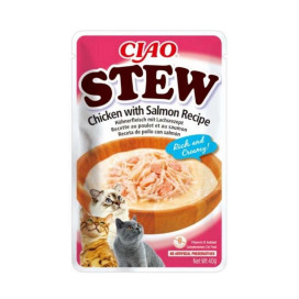 Ciao Stew Guiso de Pollo con Salmón para Gatos