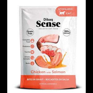 Dibaq Sense Bocaditos en salsa Pollo con Salmón Gato