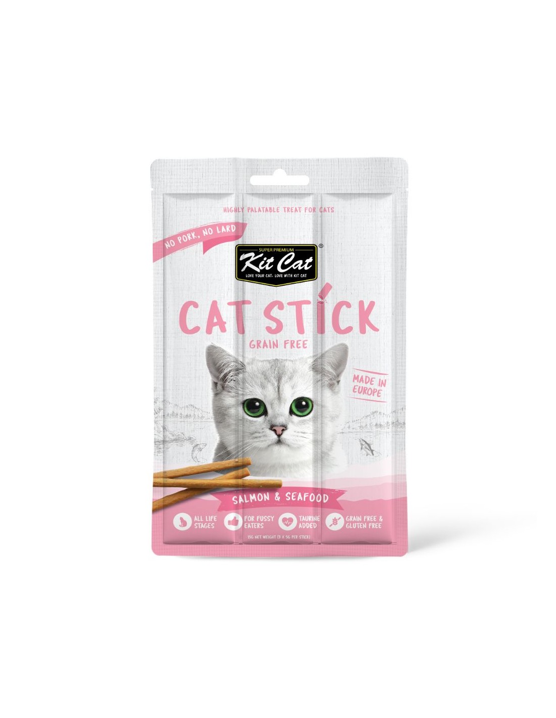 Kit Cat Stick Salmon & Seafood Gato