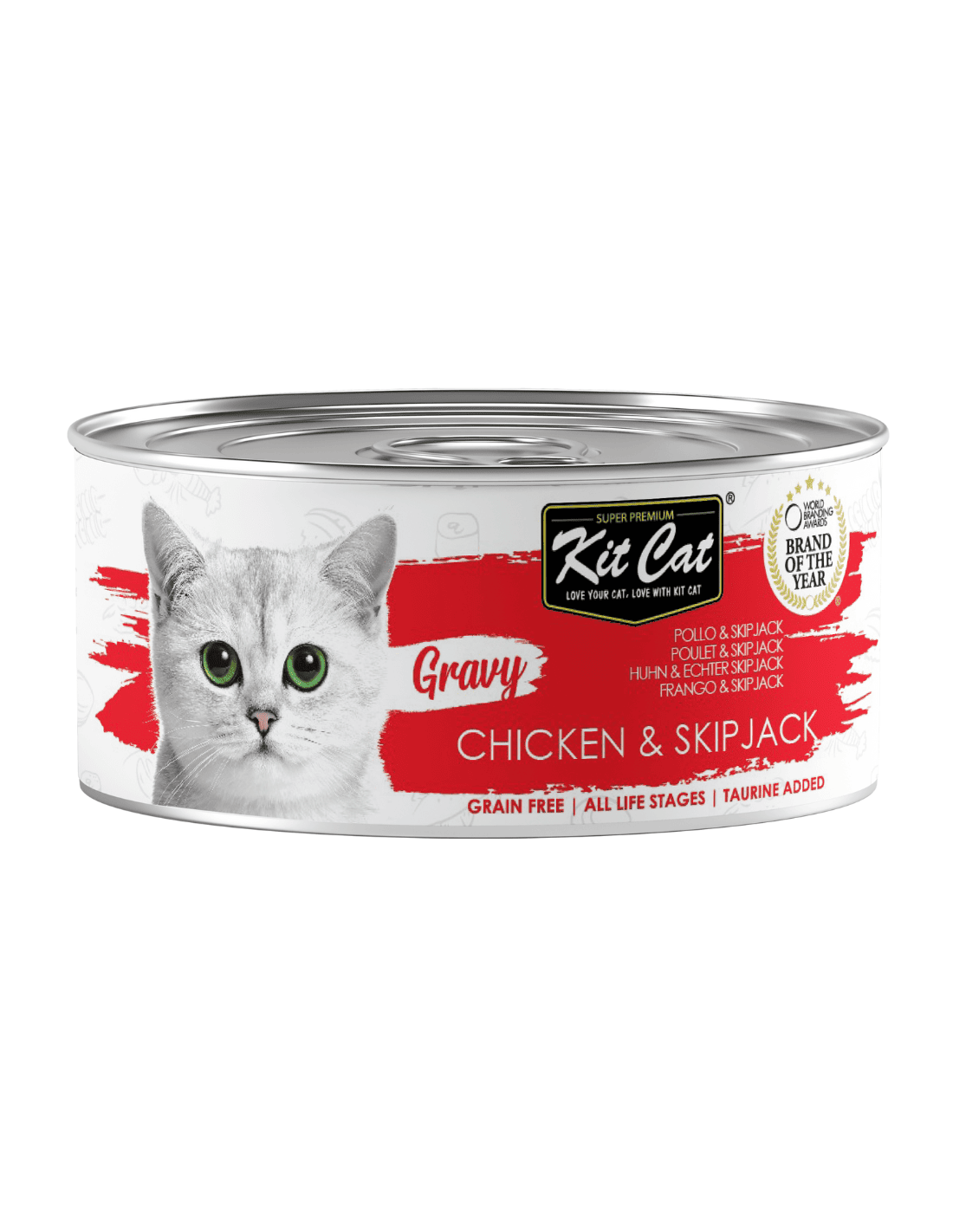Kit Cat Gravy - Pollo & Atún Bonito Skipjack Gato Adulto