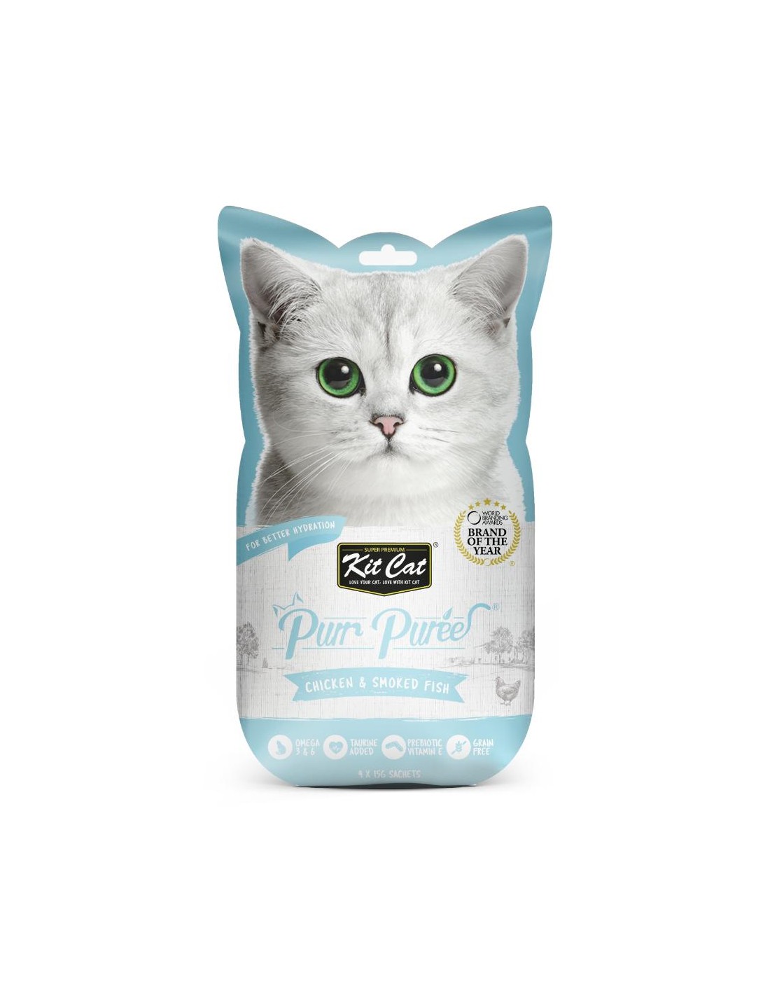 Kit Cat PurrPuree - Pollo y Pescado Ahumado