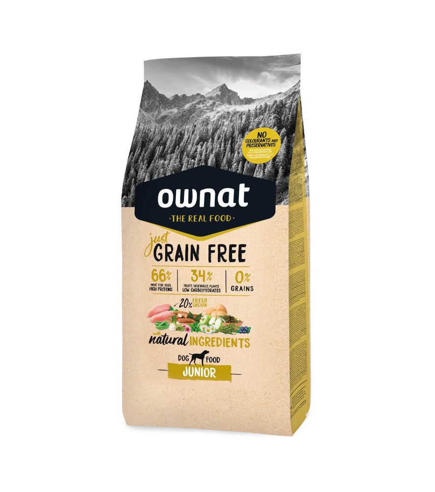 Ownat Just Grain Free Pollo perro Junior