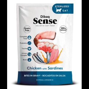 Dibaq Sense Bocaditos en salsa Pollo con Sardinas Gato